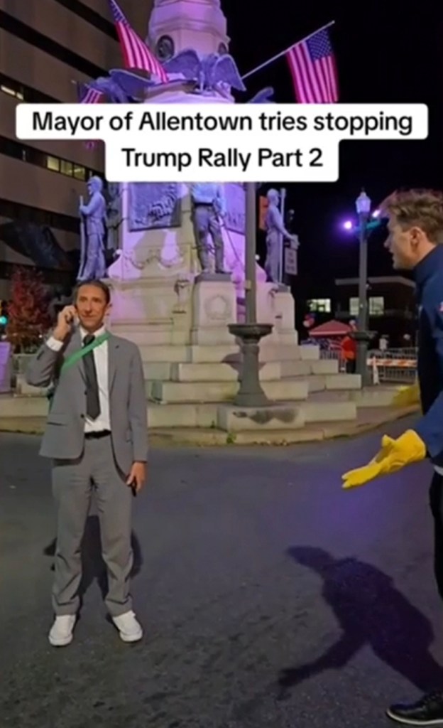 Viral video shows Trump staffer berating Dem mayor for trying to take down barricade before Allentown rally