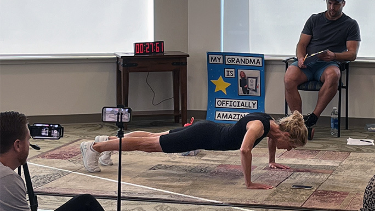 Grandma breaks world record by doing 1,575 push ups