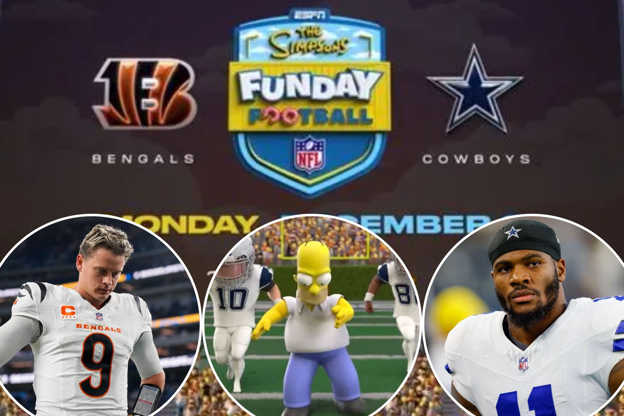 Simpsons alt-cast keeping ESPN from flexing Bengals-Cowboys out of ‘Monday Night Football’