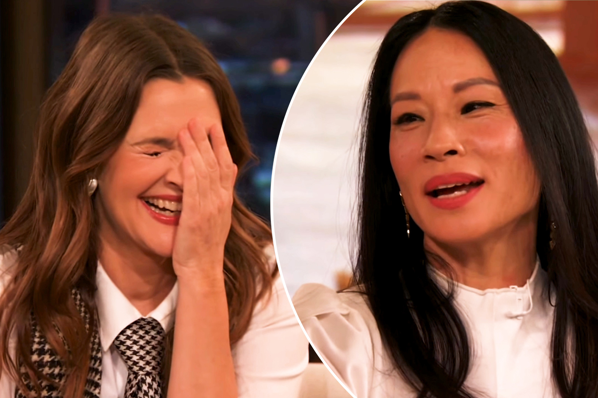 Drew Barrymore once hid from an ex in Lucy Liu’s bushes outside her home