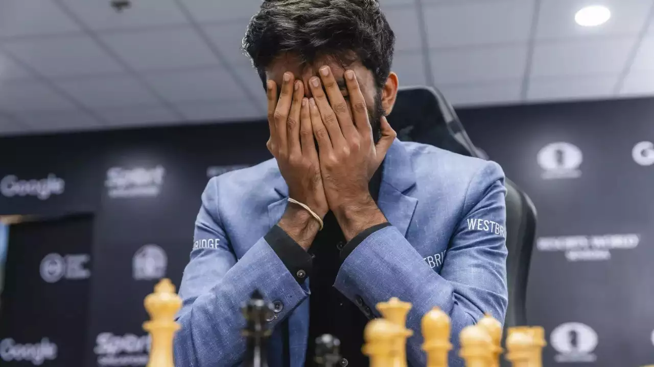 Video of Gukesh’s dad waiting for son’s World Chess Championship