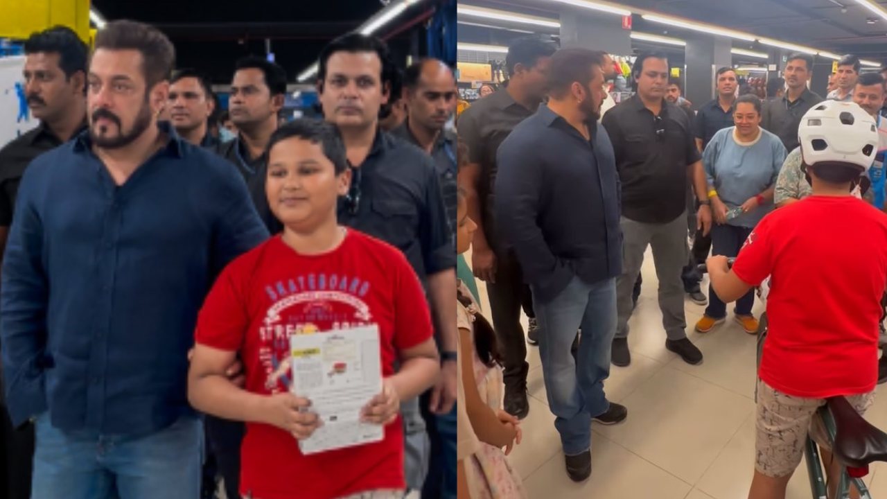 Salman wins hearts as he gifts bicycle to children
